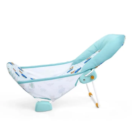 Bright Starts - Transat de bain pliable pour bébé Disney Baby Nemo - 2 positions inclinées, appui-tête moelleux, antidérapant - 0-6 mois jusqu'à 9 kg