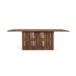 GINER Y COLOMER - Table à manger en bois de manguier massif 220 cm, design contemporain, plateau rectangulaire, couleur noisette, nécessite assemblage Precio: 1391.988. SKU: B13Q3YJJMK