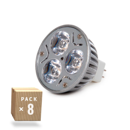 Pack 8 Ampoules LED GU5.3 6W 515lm 3000K 40.000H [CA-MR16-9W-WW-PK8-AP]