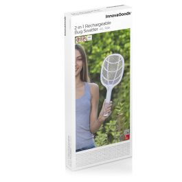 Raquette Anti-insectes Rechargeable 2 en 1 avec Lumière UV KL Rak InnovaGoods