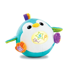 VTech Baby Rouli'pingouin balle magique - Jouet interactif parlant, chantant et roulant - Peluche sensorielle pour bébé de 1 à 5 ans - Multicolore