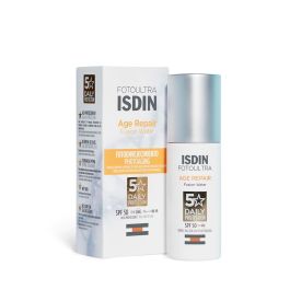 Isdin Fluide PHOTO ULTRA AGE REPAIR SPF50 50 ml - Soin solaire anti-âge réparateur haute protection contre UVA/UVB et pollution