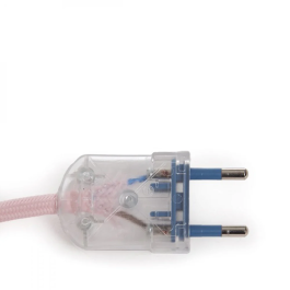 Suspension E27 avec câble 5m, douille, interrupteur rotatif et prise en laiton, couleur rouge - Réf. AM-AT530