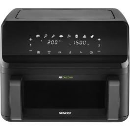 Sencor SFR 9650BK - Friteuse à air sans huile, 9 L, 8 programmes, thermostat 80-200°C, affichage numérique, panier amovible antiadhésif