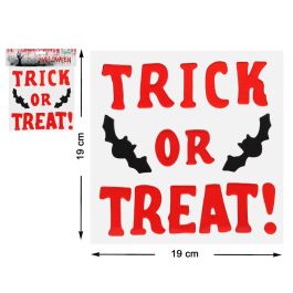 Autocollants décoratifs Halloween Trick Or Treat rouge et noir - Lot d'autocollants pour décoration de fête, fenêtres, murs et tables Precio: 9.8900004. SKU: B1824W7X9N