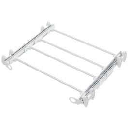 Servetto Pantalonero/Bandejero Blanco-Niquel avec Barres Extensibles 620-1000mm Charge Max 10kg