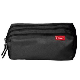 Trousse d'écolier ENRI Noir 21 x 7 x 11 cm (5 Unités)