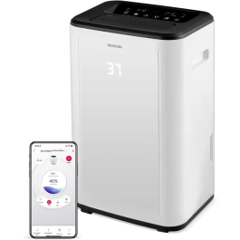 Sencor SDH 3028WH - Déshumidificateur Intelligent Mobile 30 L Wi-Fi, Contrôle Application, 30 L/jour, Séchage Vêtements, 5-32 °C, Pour Pièces 30 à 89 m² Precio: 267.768. SKU: B1DMLA7L5D