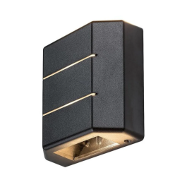 RABALUX Applique Extérieure Lippa LED 6W 70Lm IP54 RAB-7319 Moderne Noir 3000K Pour Terrasse et Mur