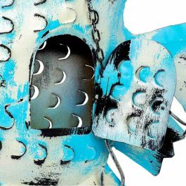 Bougeoir Alexandra House Living Bleu Bois de manguier 8 x 46 x 62 cm Poisson