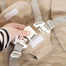 Chaise haute évolutive 2-en-1 - ROBA - BORN UP - Transat inclinable 'Greyish matelassé' inclus - Bois naturel