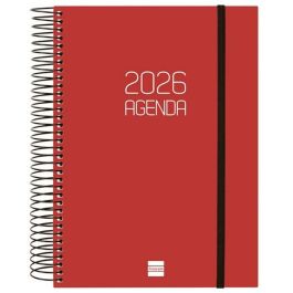 Agenda Finocam OPAQUE Bordeaux A5 15,5 x 21,2 cm 2026