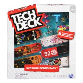 Tech Deck Skate Shop Bonus Kit de montage et personnalisation de skate, 6 planches, roues, outils et accessoires - Ref. 6028845
