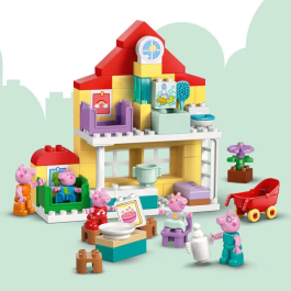 LEGO DUPLO 10467 Maison de Peppa Pig - Jeu de construction éducatif pour enfants de 2 ans et plus - Set La Maison Familiale avec figurine Evie Pig
