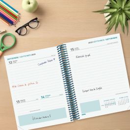 Agenda Finocam DIVA Multicouleur quarto 15,5 x 21,2 cm Jungle 2025-2026