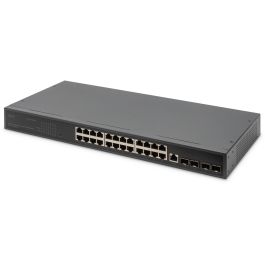 DIGITUS Switch 19" 24-Port +4x SFP+Gigabit managed schwarz
