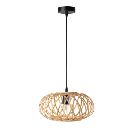 Lampe Suspendue Ha Long Rotin Style Naturel Boho-Chic Douille E27 [SKD-P80111]