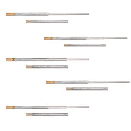 Emuca Lot de 5 jeux de coulisses de tiroirs, roulement à billes, hauteur 45mm, profondeur 650mm, sortie totale, fermeture amortie, Zingué