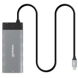 MANHATTAN USB-C PD 10-in-1 Dual-Monitor 8K Dockingstation