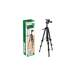 Bosch TT 120 - Trépied pour Laser Ligne en Aluminium, Hauteur Réglable 0.55 à 1.20 m, Tête Inclinable et Orientable à 360°, avec Niveaux à Bulle et Filetage 1/4"