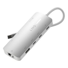 Hub USB Linq Byelements LQ49081PS Blanc Gris