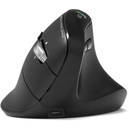 Port Designs Souris sans fil ergonomique 910204 ERGO AUDITOR - Bluetooth & 2.4 GHz - Rechargeable USB-C - Noir - 4800 DPI - 6 boutons