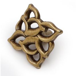 GIUSTI Pomo Zmk Ada 34X34 H22 1A Plata Vieja Acabado Antica Firenze