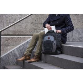 WENGER Synergy Notebook Rucksack fuer 35.8 bis 39.6cm 14.1 bis 15.6Zoll Tablet. Laptop schwarz grau