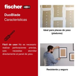 FISCHER Duoblade Taco Pladur pour vis de 4-5 mm (Set de 40)