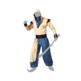 Costume Arabe Homme Adulte Taille XS-S, Bleu avec Ceinture et Foulard de Tête - Pantalon et Chemise en Polyester