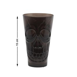 Verre à Halloween en céramique noire, décor relief crâne, 15x9 cm, pour fêtes et décoration Precio: 10.5. SKU: B15BS5R253