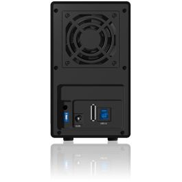 ICY BOX IB-RD3620SU3 Station RAID USB 3.0 et eSATA pour 2 disques durs 3.5" SATA II/III, RAID 0/1/JBOD, boîtier bureau en aluminium noir
