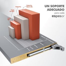 ITALIANA FERRAMENTA Support de Montage Oculté pour Étagères Triade Pro Mini