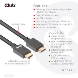 Club3D HDMI-Kabel A -> A 2.1 Ultra High Speed 10K HDR 5m retail