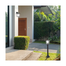 RABALUX Lampe de Sol Extérieure Taverna 7128, Style Classique, Aluminium Noir, IP44, E27, 170x600mm