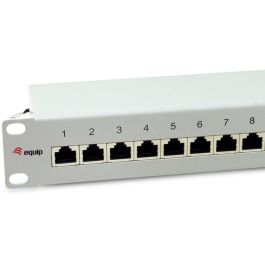 Equip Patchpanel 12x RJ45 Cat6A 10" FTP 1HE Premium hellgrau