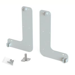 HERRAJES ALK Placas Cama Abatible Horizontal 90-105mm Juego Completo de Placas para Somier de Acero Gris