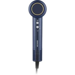 Sencor SHD 8520BL - Sèche-cheveux professionnel 1500 W, moteur BLDC 110000 tr/min, 2 vitesses et 4 températures, bleu, avec buse et diffuseur magnétiques