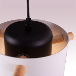 Lampe Suspendue Design Moderne "Averie" SKD-P1013-S Bois Métal Couleurs Multiples