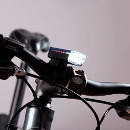 Lampe Avant Vélo Solaire LED 2 Niveaux + Destello Batterie USB