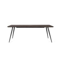 GINER Y COLOMER Table de Salle à Manger en Bois de Teca Recyclée et Métal, Plateau Rectangulaire 200 cm avec Motif Radial et Pieds Noirs Inclinés Precio: 923.988. SKU: B1JCL67VDH