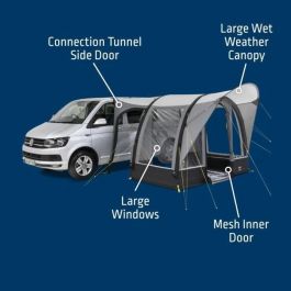 Kampa Toldo inflable Sprint Air Weathershield 68D, structure AIR, espacio compacto, entrada de lluvia KAM5056446199520