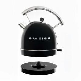 Sweiss Hervidor KTL9 Bouilloire Vintage 2200W 1.8L Base Pivotante Noir