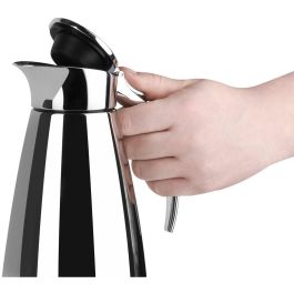 Emsa 502664 Eleganza Isolierkanne, 1,3 Liter, Easy Open Verschluss, edelstahl