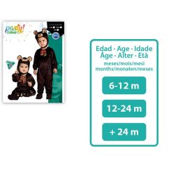 Déguisement Ours Bébé Marron 24 Mois - Costume Complet Capuche avec Tête et Oreilles - Doux en Polyester - Thème Animal