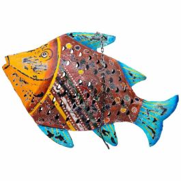 Bougeoir Alexandra House Living Bois de manguier 10 x 32 x 50 cm Poisson