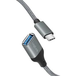 LogiLink USB-C > USB 3.2 (ST-BU) 0,15m Adapter Grau
