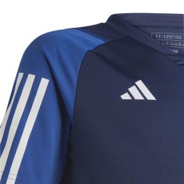 Maillot de Football à Manches Courtes pour Enfants Adidas HK7639 Bleu (7-8 Ans)