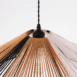 Lampe Suspendue Corde Krefeld SKD-P80037, Style Naturel et Frais, Douille E27