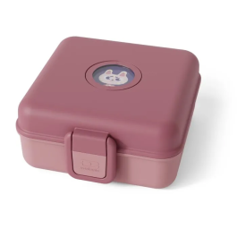 Monbento Snacky Rose Blush - Boîte à sandwich enfant - 850 ml - Couverts inclus - Sans BPA